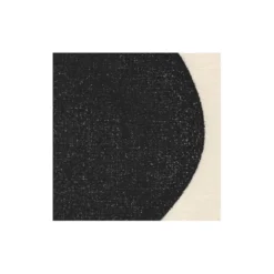 Peinture abstraite sur papier - illustration noire signée eawy