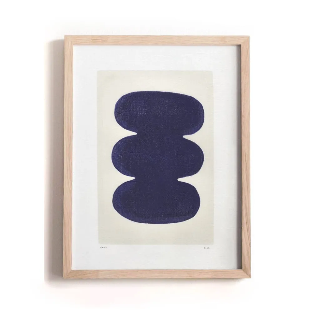 Peinture abstraite sur papier signée Eawy