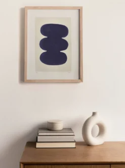Peinture abstraite sur papier signée Eawy