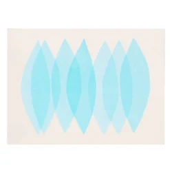 Peinture abstraite 30x40cm illustration bleu glacier signée eawy