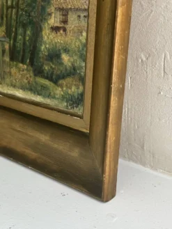 Peinture ancienne encadrée - signée R Guillet - 1948