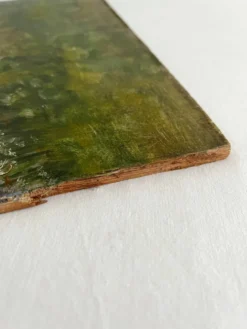 Peinture ancienne huile sur bois paysage verdoyant Joseph Guénard