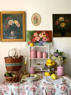 Peinture Ancienne Huile sur Toile Fin XIXe – Nature Morte aux Chrysant