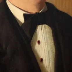 Peinture ancienne, portrait masculin, huile sur toile, Italie, XIXe siècle