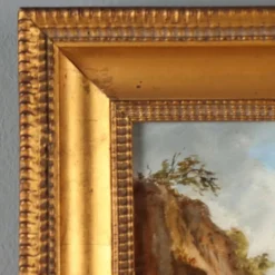 Peinture ancienne signée Ernst Gustav Doerell, paysage, XIXe siècle