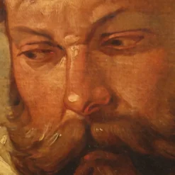 Peinture ancienne signée Filippo Marsigli, huile sur papier, 1840 ca.