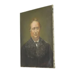 Peinture antique portrait d'un homme signé début du 20e siècle