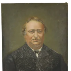 Peinture antique portrait d'un homme signé début du 20e siècle