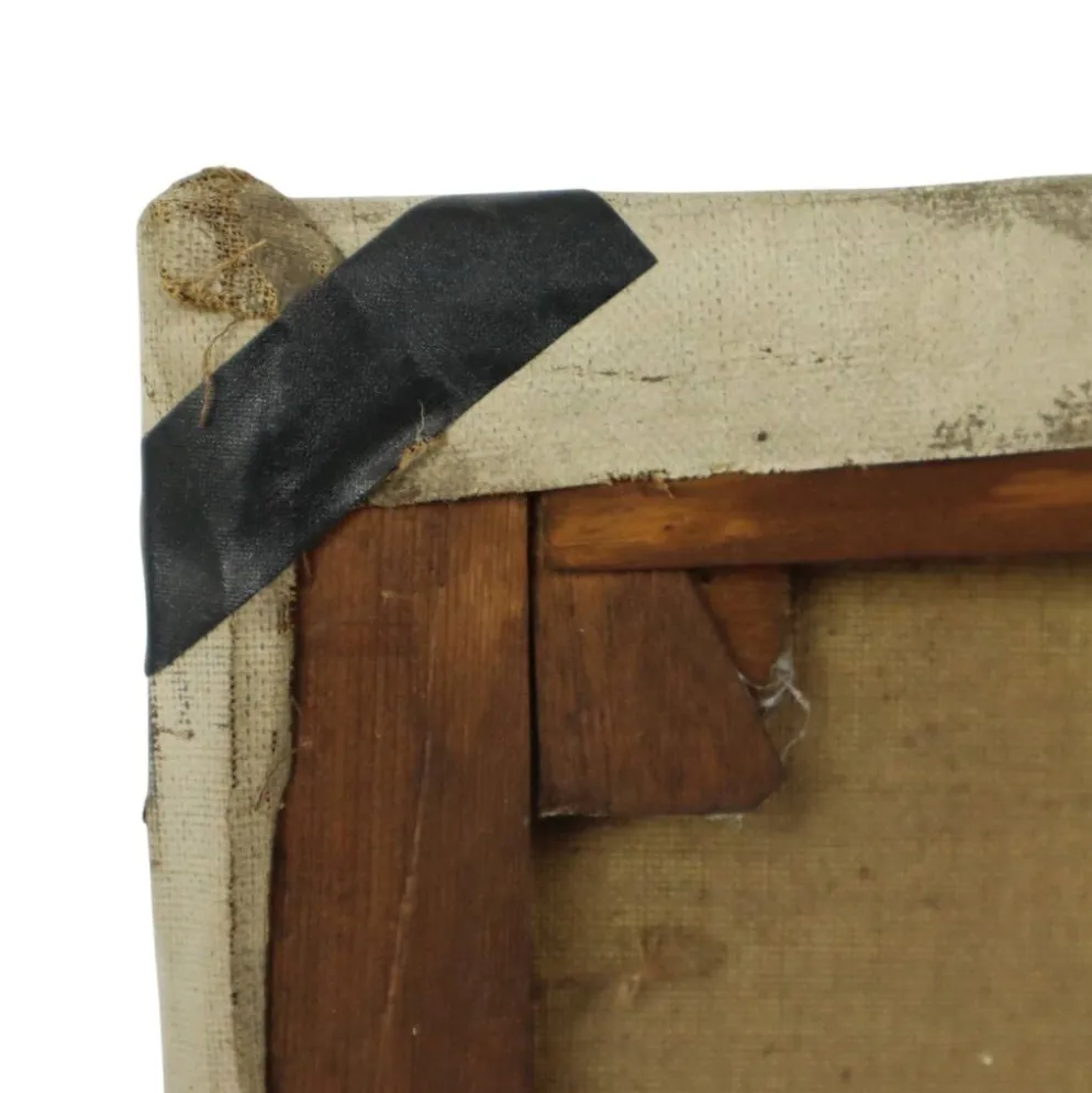 Peinture antique portrait d'un homme signé début du 20e siècle