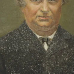 Peinture antique portrait d'un homme signé début du 20e siècle