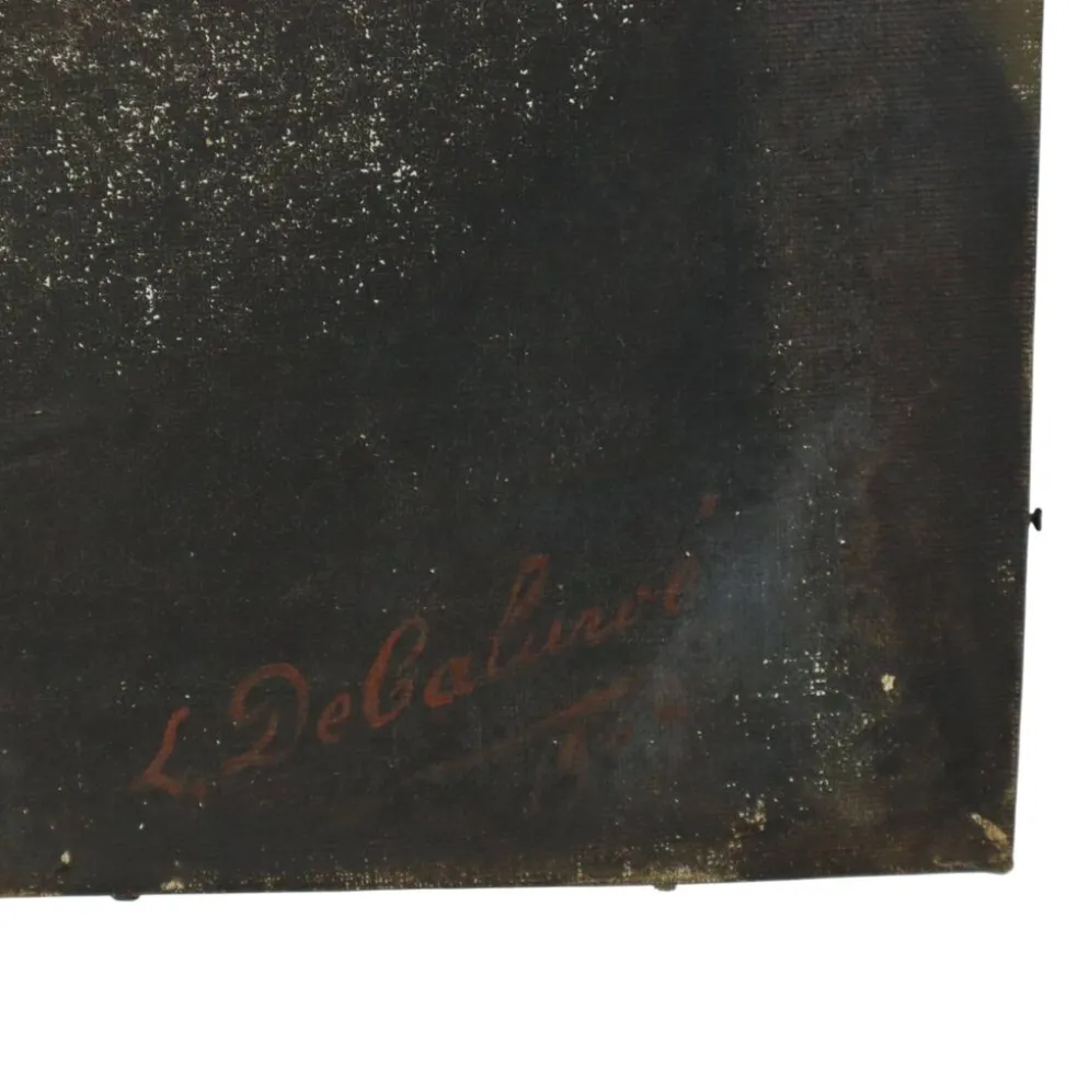 Peinture antique portrait d'un homme signé début du 20e siècle