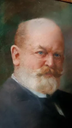 Peinture au pastel d'un portrait d'homme XIXe siècle