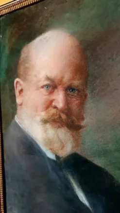 Peinture au pastel d'un portrait d'homme XIXe siècle