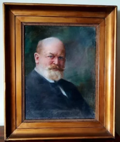 Peinture au pastel d'un portrait d'homme XIXe siècle