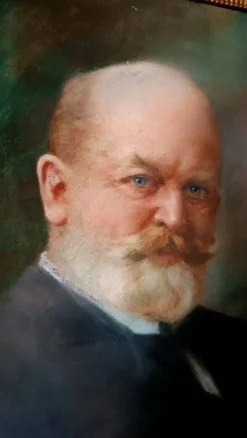 Peinture au pastel d'un portrait d'homme XIXe siècle