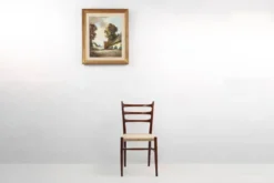 Peinture belge d'une scène de ferme avec cadre en bois doré par Jos Pauwels, 1