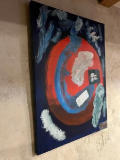 Peinture contemporaine bleue