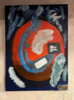 Peinture contemporaine bleue