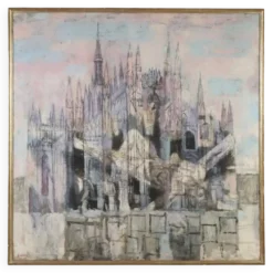 Peinture contemporaine signée Attilio Rossi, huile sur toile, années 1980