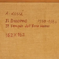 Peinture contemporaine signée Attilio Rossi, huile sur toile, années 1980