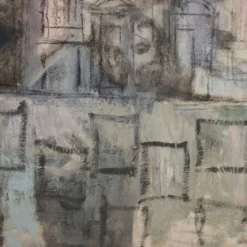 Peinture contemporaine signée Attilio Rossi, huile sur toile, années 1980