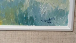Peinture de paysage scandinave par S Nilson 1976