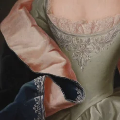 Peinture de portrait antique du 19ème siècle d'une noblewoman.