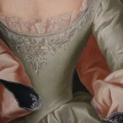 Peinture de portrait antique du 19ème siècle d'une noblewoman.