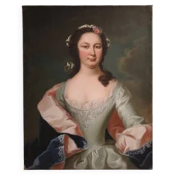 Peinture de portrait antique du 19ème siècle d'une noblewoman.