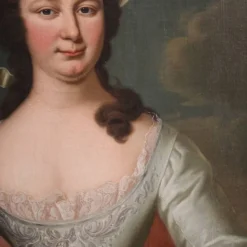 Peinture de portrait antique du 19ème siècle d'une noblewoman.