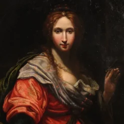 Peinture italienne ancienne du XVIIe siècle, allégorie de la magnificence.