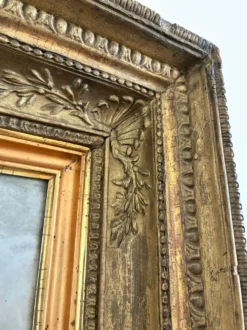 Peinture à l'huile antique de bord de mer, vers 1845