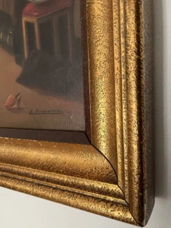 Peinture à l’huile ´femme qui lit’