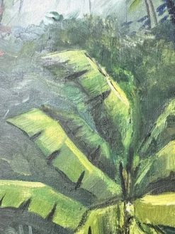 Peinture à l’huile « forêt» encadrée