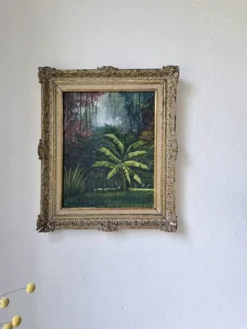 Peinture à l’huile « forêt» encadrée
