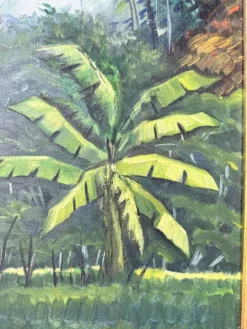 Peinture à l’huile « forêt» encadrée