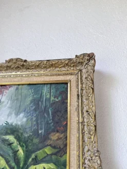 Peinture à l’huile « forêt» encadrée