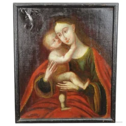 Peinture à l'huile image miraculeuse d'Innsbruck Marie avec enfant d'après Cranach