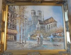 Peinture à l'huile originale de caroline burnett (1877 - 1950)