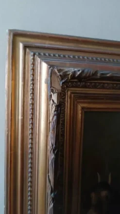 Peinture à l'huile sur toile portrait milieu du XIXe siècle - école allemande