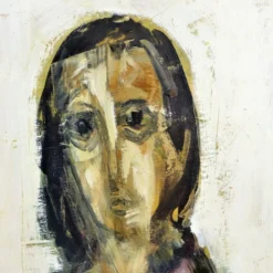 Peinture à l’huile œuvre d’art abstraite mère et enfant 106cm