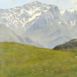 Peinture moderne signée Eugenio Spreafico, huile sur toile, XIX-XX siècle