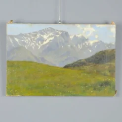Peinture moderne signée Eugenio Spreafico, huile sur toile, XIX-XX siècle