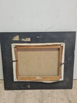 Peinture paysage avec cadre en bois