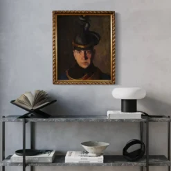 Peinture Portrait d'un soldat signé Vass E. et daté 1915