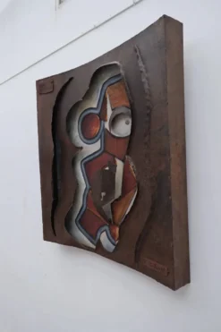 Peinture Sculpture murale « Jim l’Indien » de F BILLION