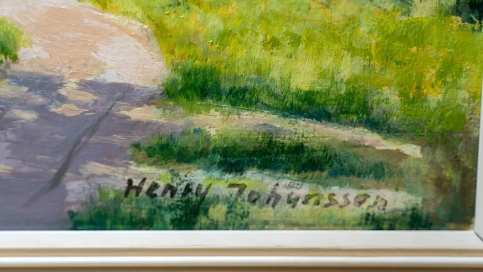 Peinture suédoise des années 1970 par Henry Johansson