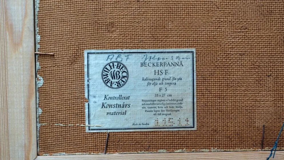 Peinture suédoise des années 1970 par Henry Johansson