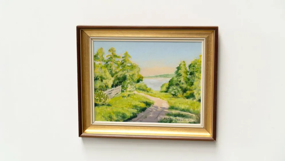 Peinture suédoise des années 1970 par Henry Johansson