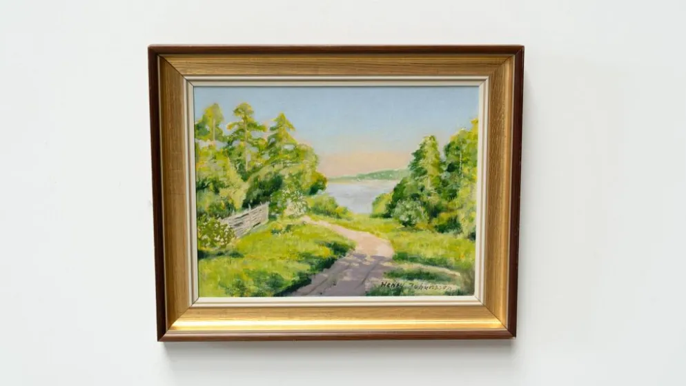 Peinture suédoise des années 1970 par Henry Johansson